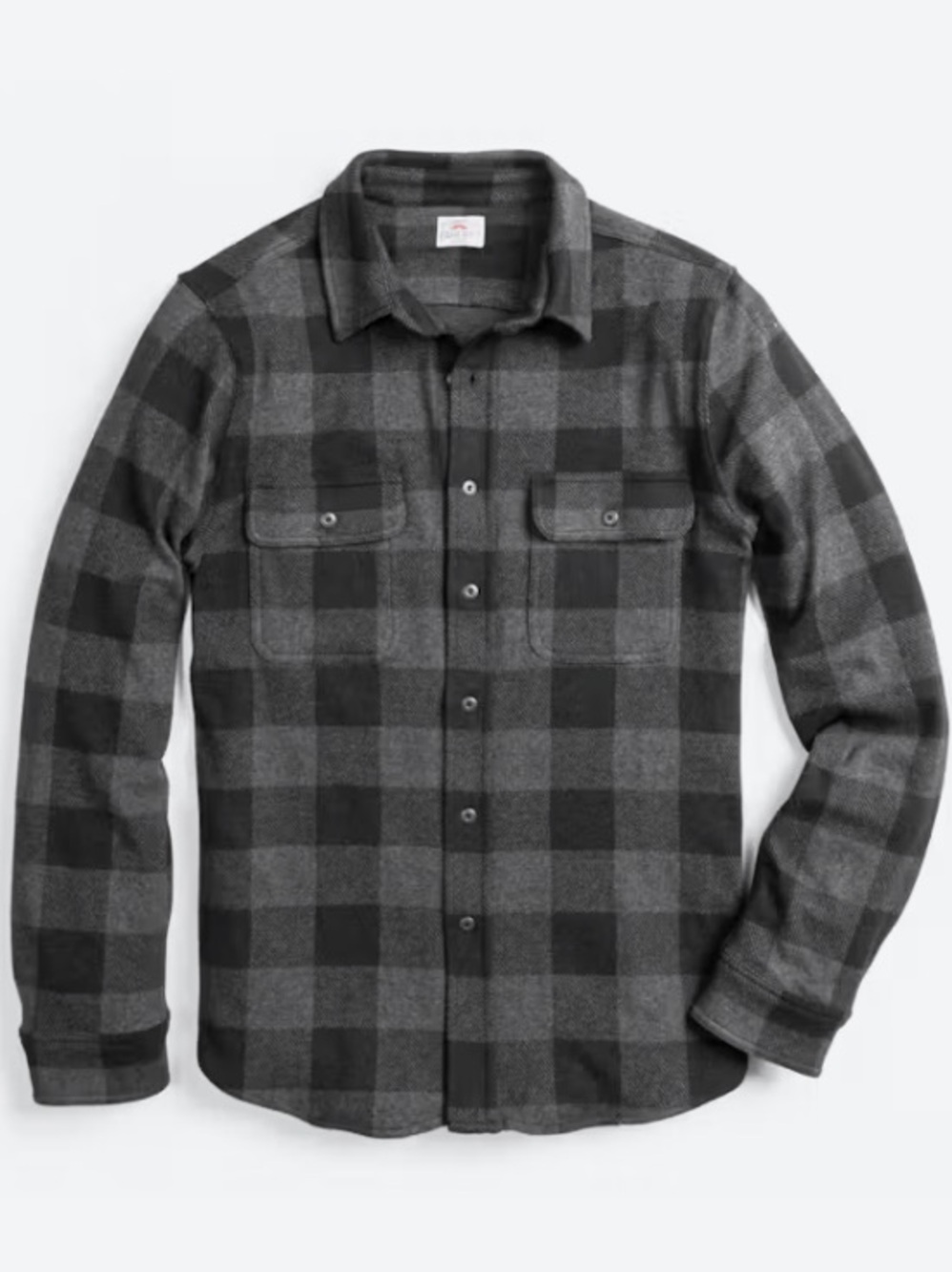 Faherty Men’s Charcoal Black Buffalo Legend Sweater Shirt XL